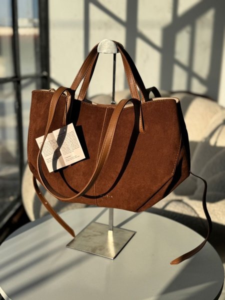 حقيبة بولين لون بني محروق شمواه