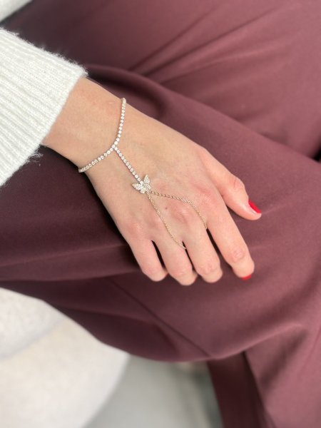 اسوارة الكف مكفول اللون لون ذهبي