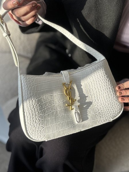 حقيبة شبيه سان لوران لون ابيض
