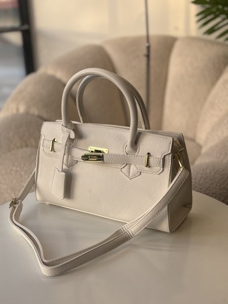 حقيبة شبيه ايرميز حجم كبير لون اوفوايت