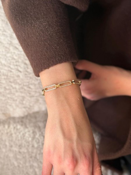 اسواره فيبر كليب لون ذهبي مكفوله اللون