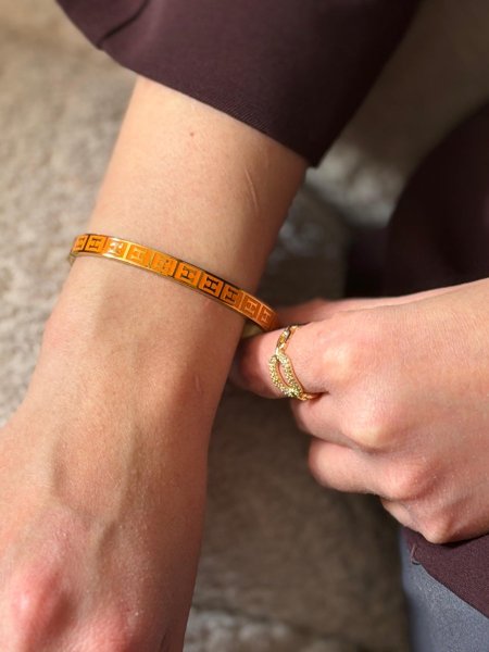 اسواره ايرميز لون برتقالي مكفوله اللون