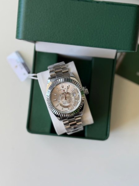 ساعة روليكس  مينا فضي هاردوير فضي