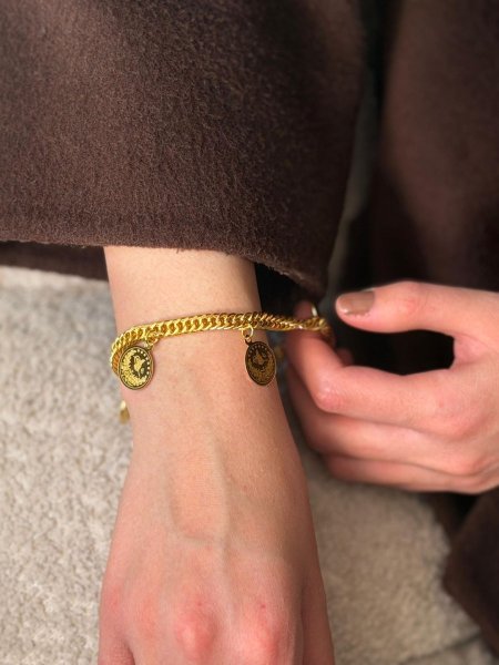 اسواره الليرات لون ذهبي مكفوله اللون