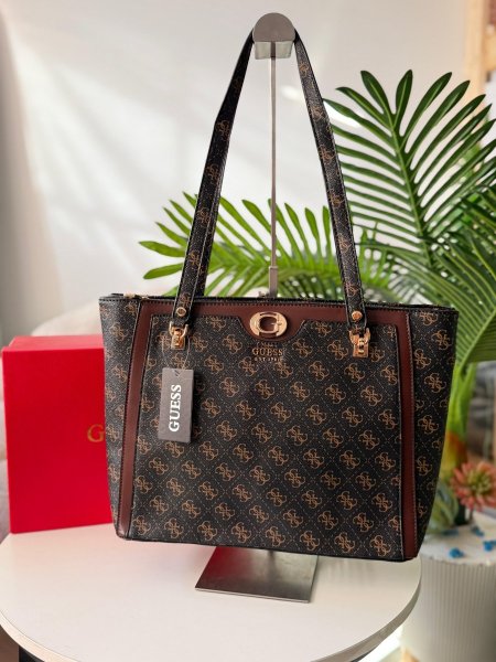 حقيبة جيس لون بني محروق وعسلي  حجم كبير