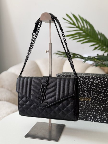 حقيبة سان  لوران لون اسود  هاردوير اسود