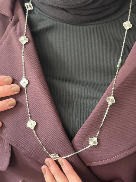 سنسال فان كليف طويل لون فضي