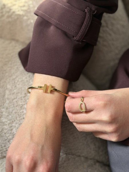 اسوارة ايرميز لون ذهبي سادة