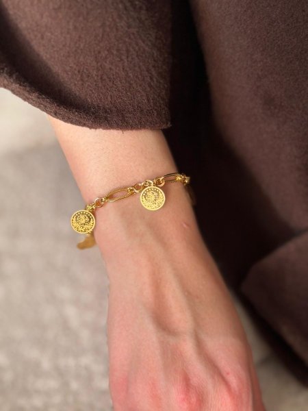 اسواره الليرات لون ذهبي مكفوله اللون