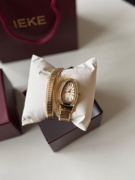 ساعة بولجري لفة وحدة ارضية بيضة  مختومة هاردوير ذهيي  اللون مكفول