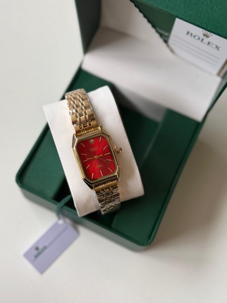 ساعة روليكس ارضية برغندي الهاردوير ذهبي