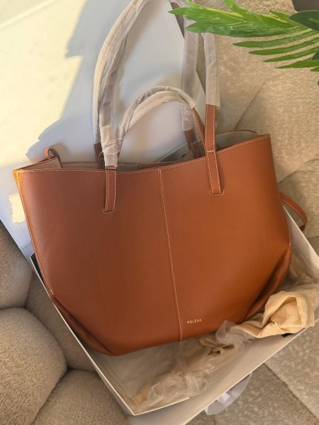 حقيبة بولين حجم كبير  لون عسلي