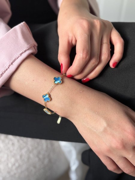 اسوارة ڤان كليف لون ازرق لامع