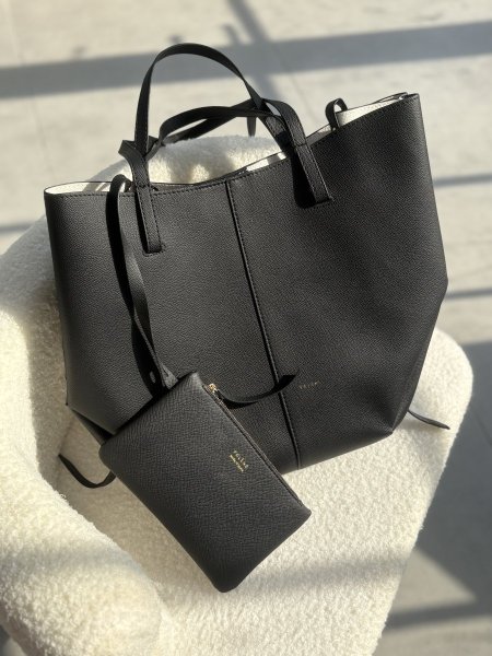 حقيبة بولين لون اسود حجم لارج